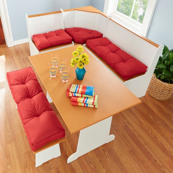 BH Exclusive Set of 4 Breakfast Nook Cushions, RED, hi-res image number null