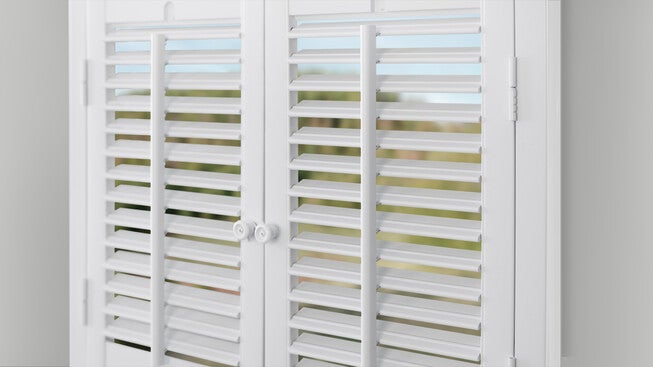 Classic Interior Faux Wood Shutters White, WHITE, alternate image number null