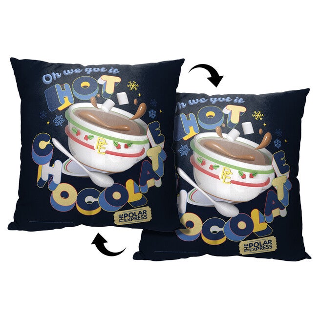 Wb Polar Express Hot Chocolate 18X18 Printed Throw Pillow, O, hi-res image number 0