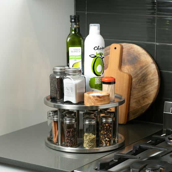 Lazy Susan - 2 Tier Stainless Steel, , alternate image number null