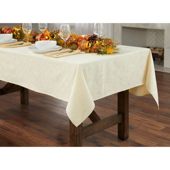 Damask 52&quot; Sq. Tablecloth, 
