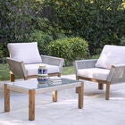 Brendina Outdoor Armchair w/ Cushions – 2pc Set, NATURAL, hi-res image number null