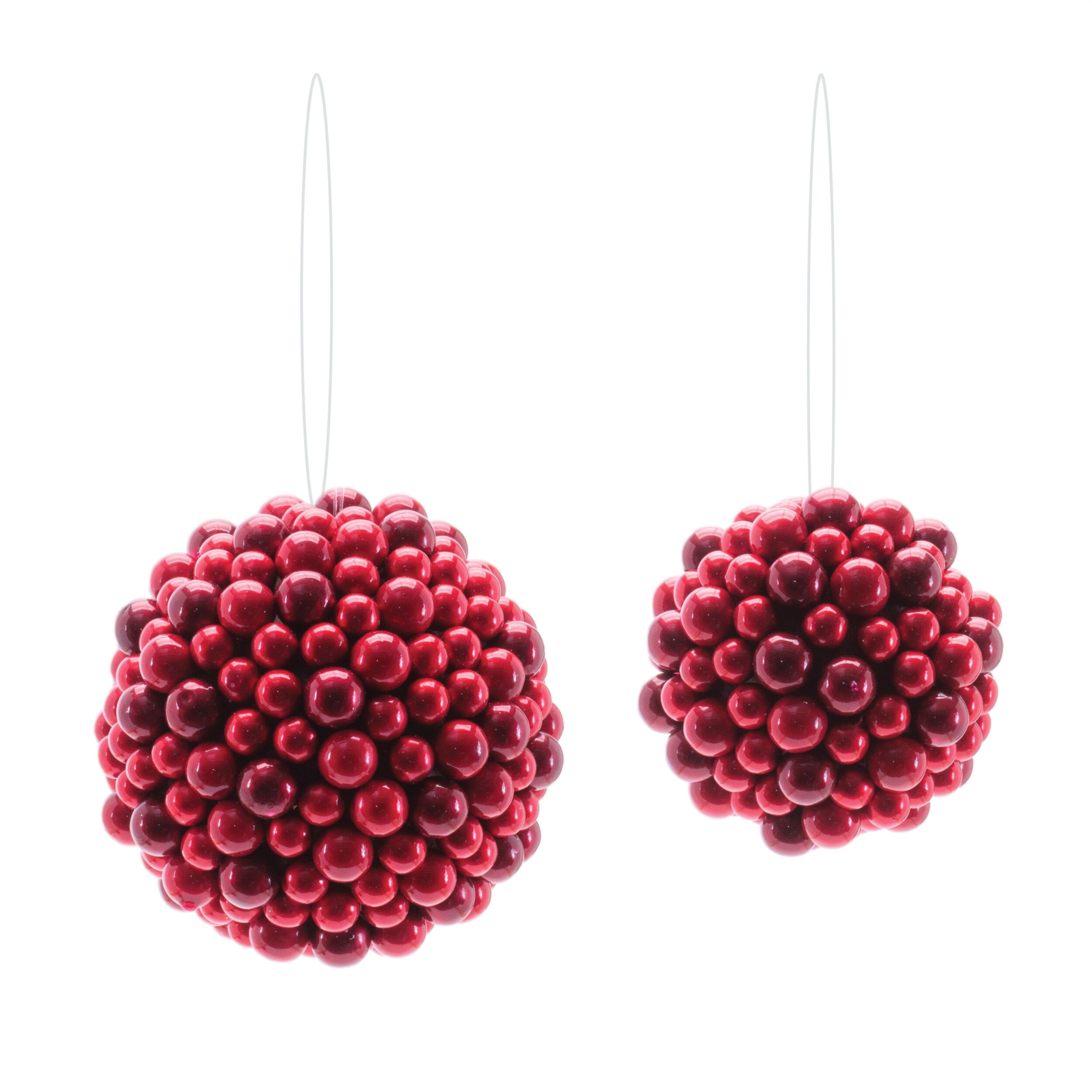 Foam Ball Ornaments (Set of 2), RED, alternate image number 3