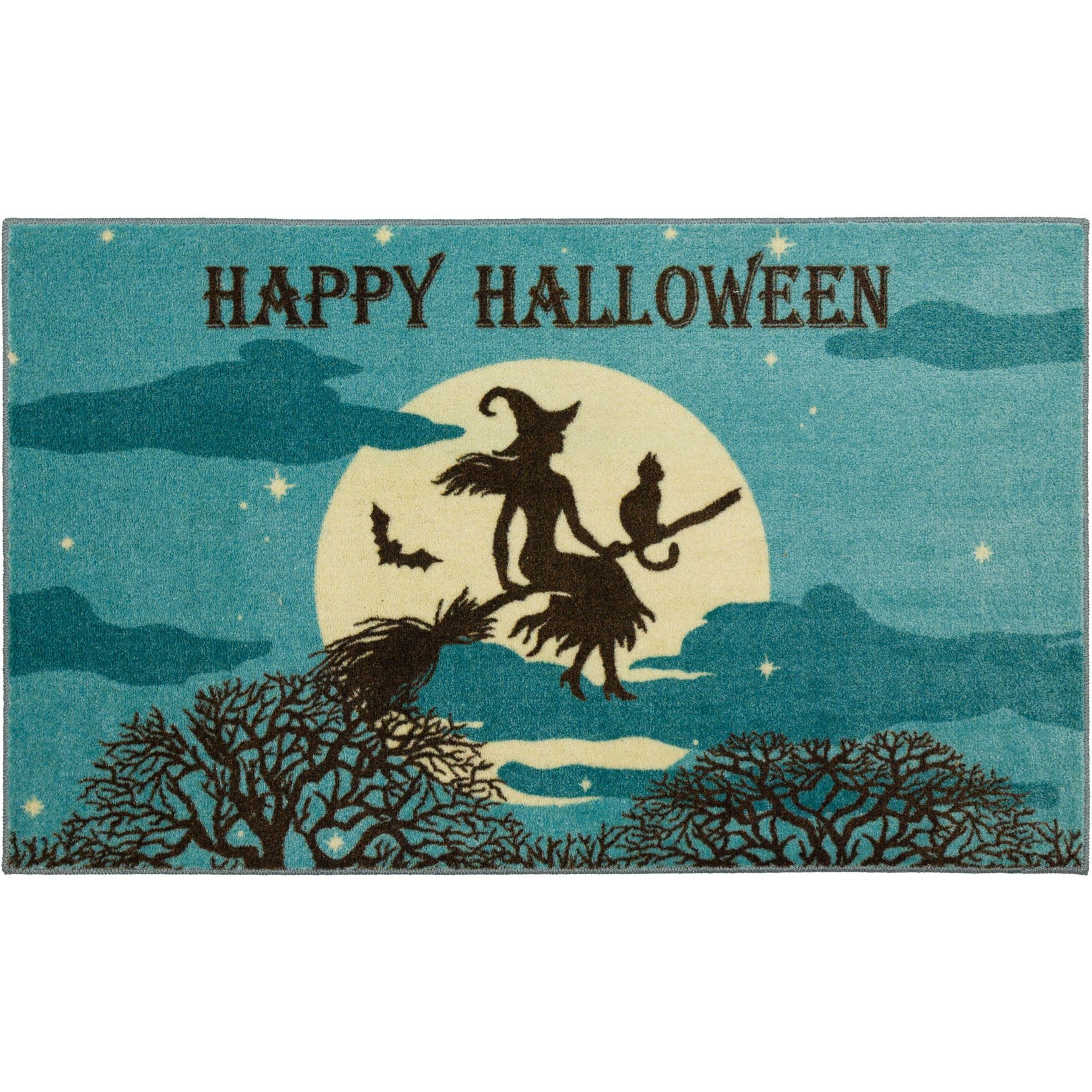 Twilight Witch Aqua Kitchen Rug | Brylane Home