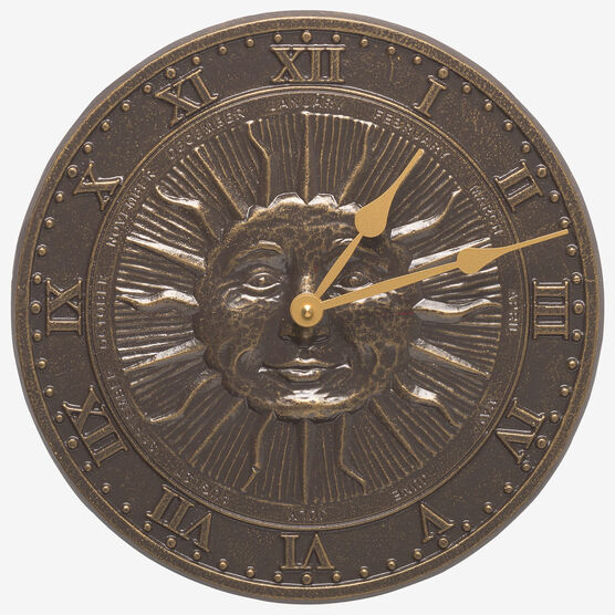 Sunface Clock, FRENCH BRONZE, hi-res image number null