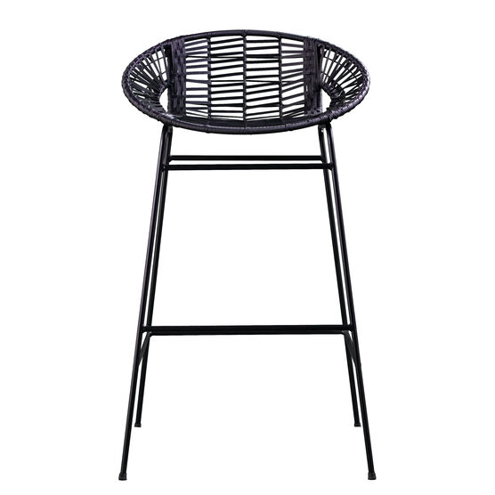 Caltaro Pair of All-Weather Rattan Outdoor Stools, , alternate image number null