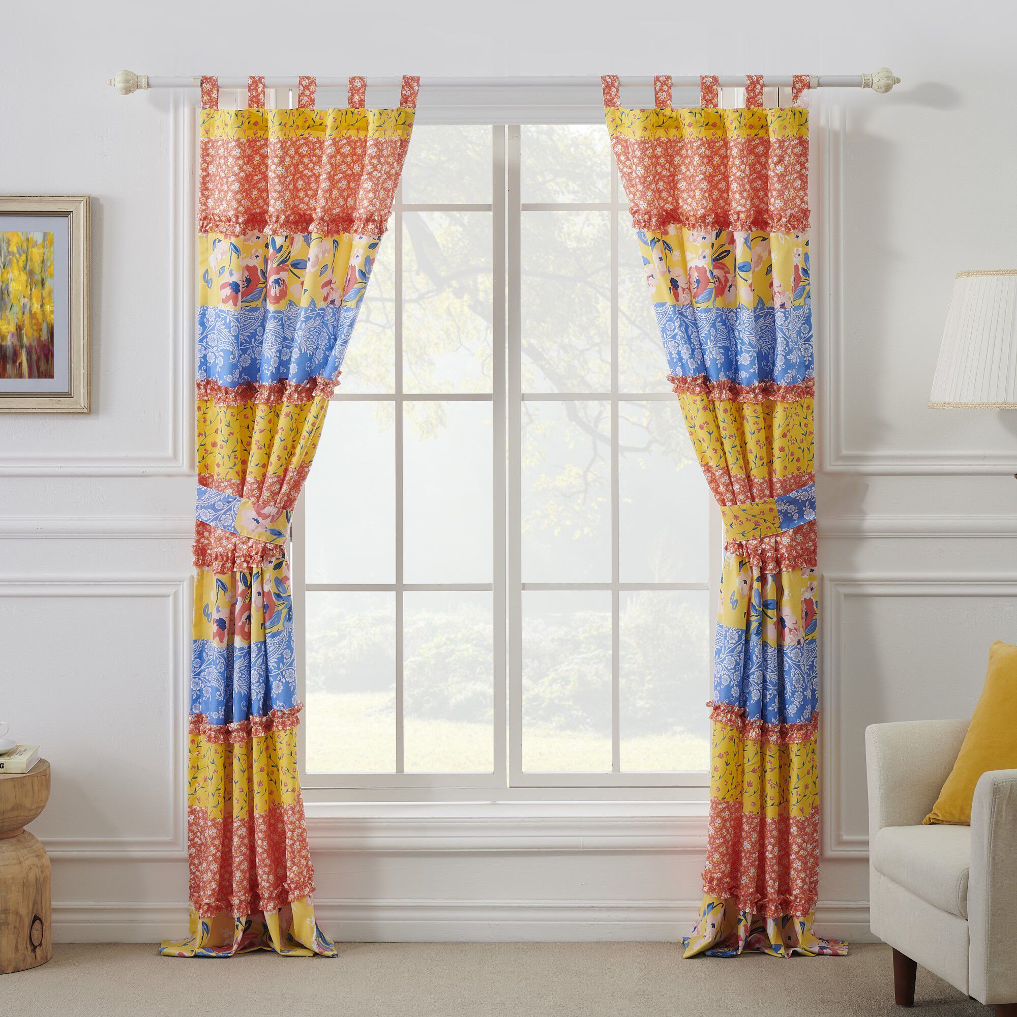 Greenland Home Fashions™ Skylar Window Curtain Panels, Set of 2, CALICO, alternate image number 2