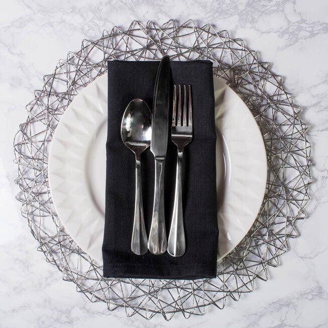 Black Napkin, Set of 6, , on-hover image number null