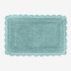Rectangular Crochet Bath Mat, POOL BLUE, hi-res image number 0