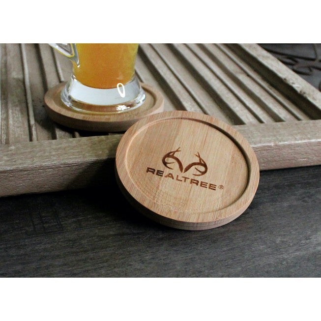 Realtree Bamboo Logo Coasters - Set Of 4, O, hi-res image number null