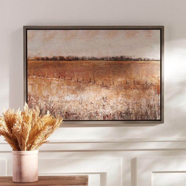 Framed Landscape Canvas Art 34 inchesL, BROWN/BEIGE, alternate image number null