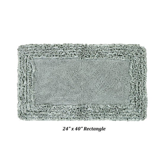 Shaggy Border Bath Rug Mat, 24" X 40", SAGE, hi-res image number null