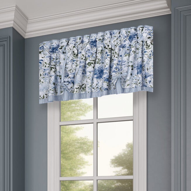 Kourtney Tieup Window Valance, BLUE, hi-res image number null