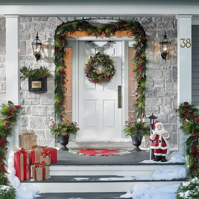 Santa Lamppost Statue, , alternate image number 1