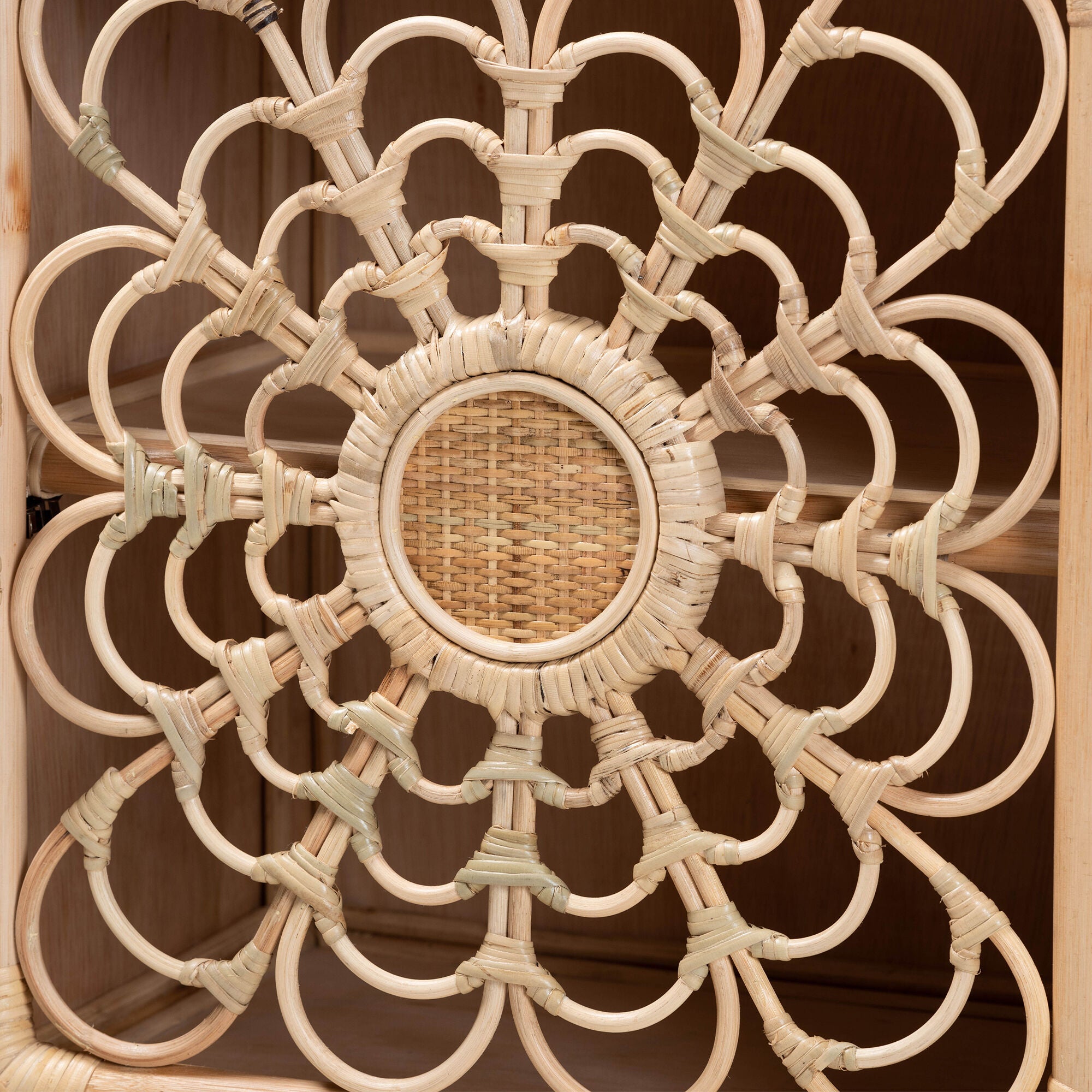 Acelin Modern Bohemian Natural Brown Rattan Nightstand, NATURAL BROWN, alternate image number 6