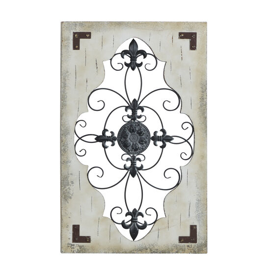 Cream Rustic Ornamental Wood Wall Décor, , alternate image number null