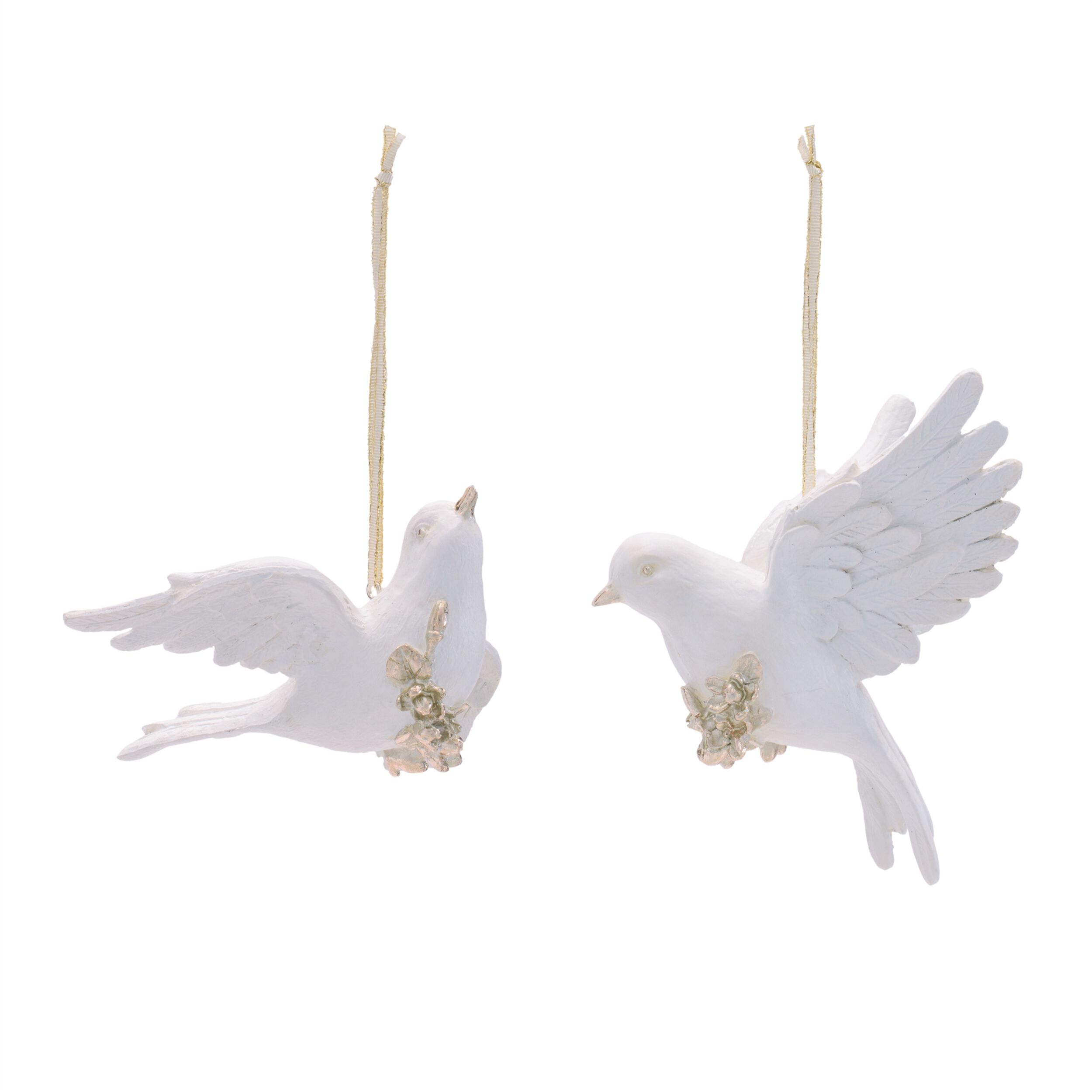 Dove Ornament  (Set of 4), WHITE, alternate image number 3