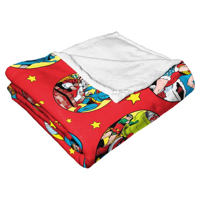 Wb Dc Justice League Heroic Holiday Helpers Silk Touch Throw, , alternate image number null