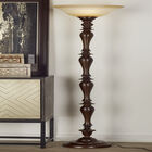 Brown Tempered Glass Torchiere Floor Lamp, , alternate image number null