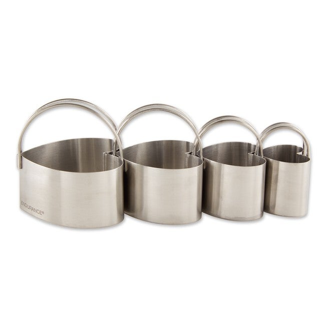 Heart Stainless Steel Biscuit Cutters, Set 4, , on-hover image number null