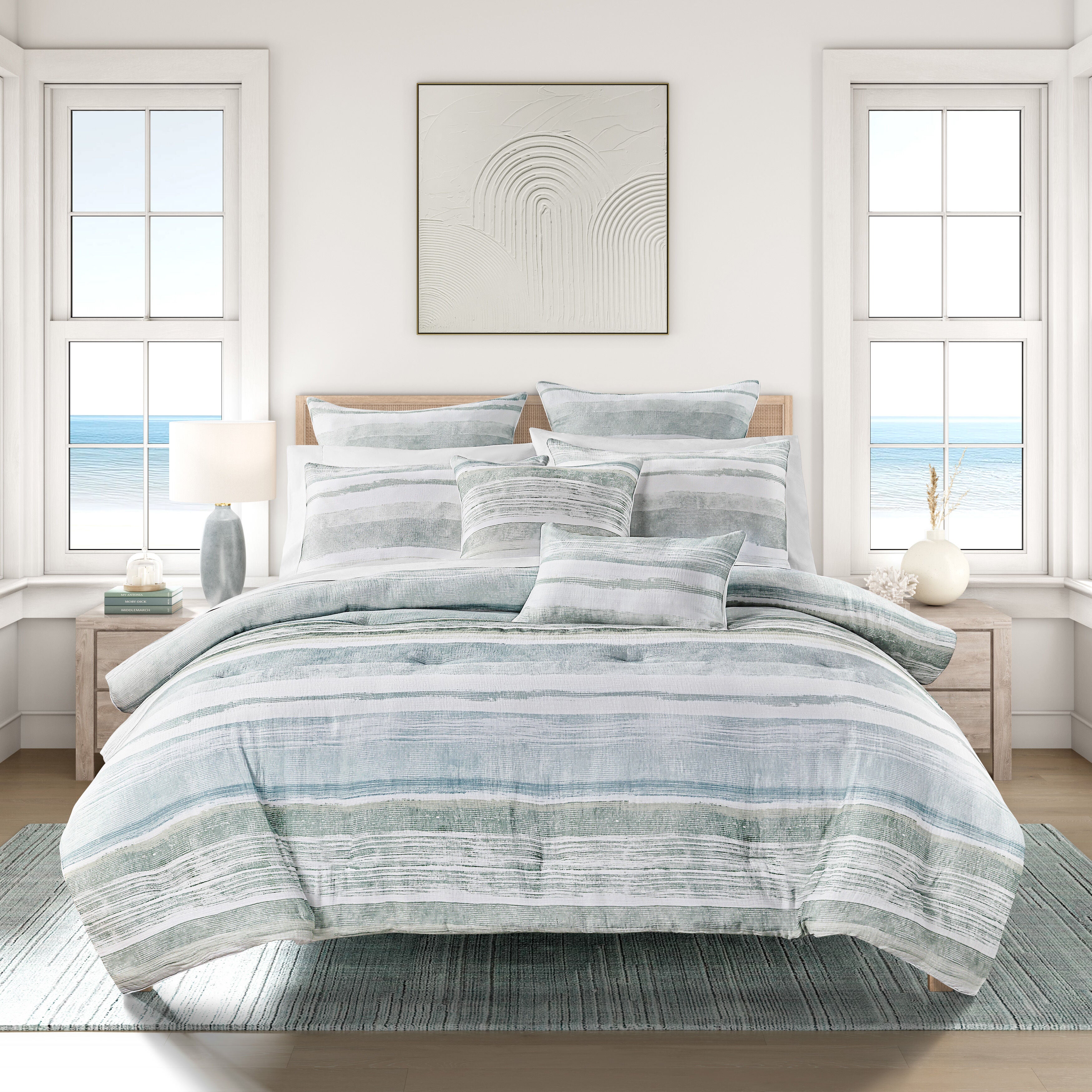 SURF COMFORTER SET, AQUA, hi-res image number 0