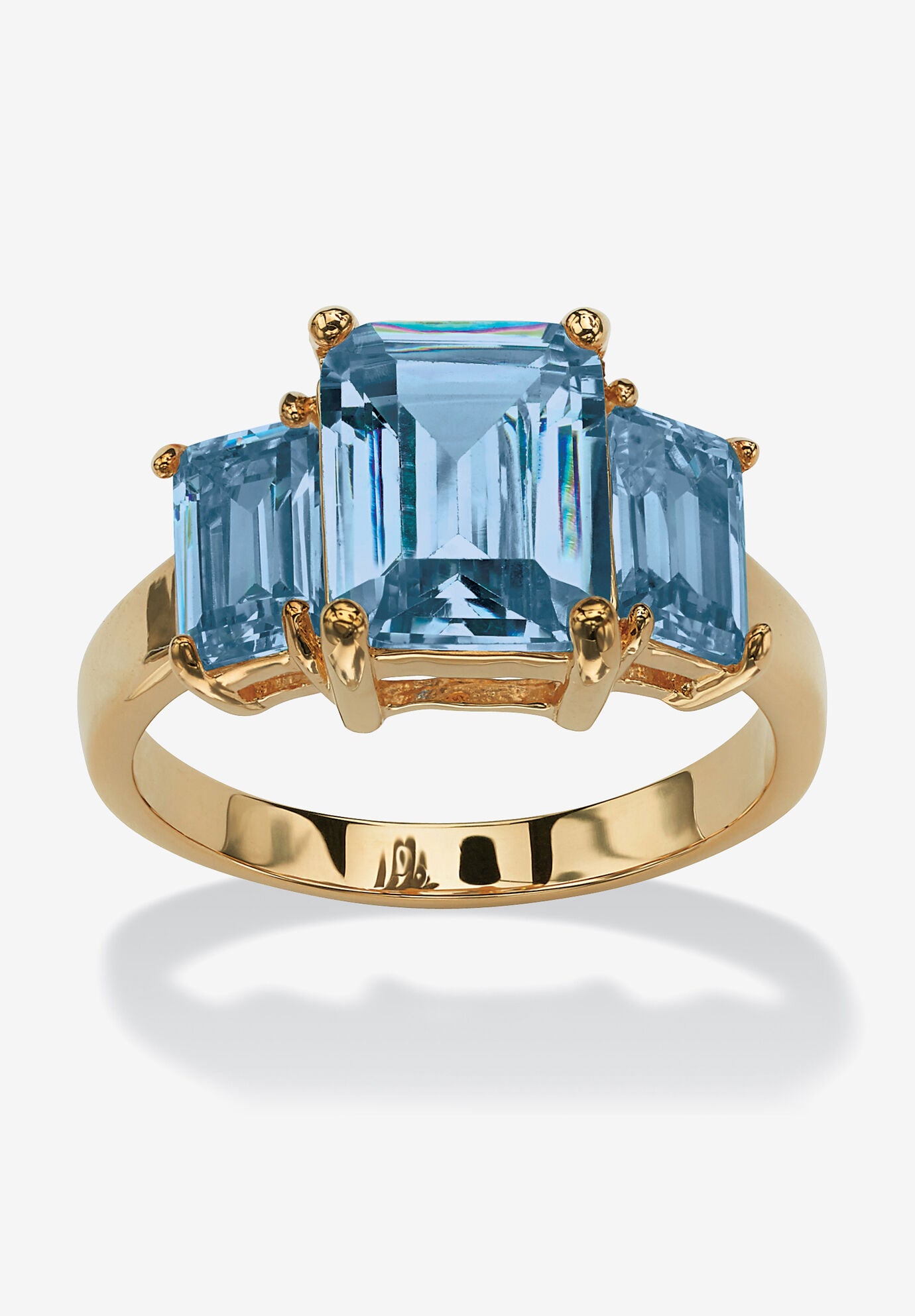 Emerald cut discount birthstone rings
