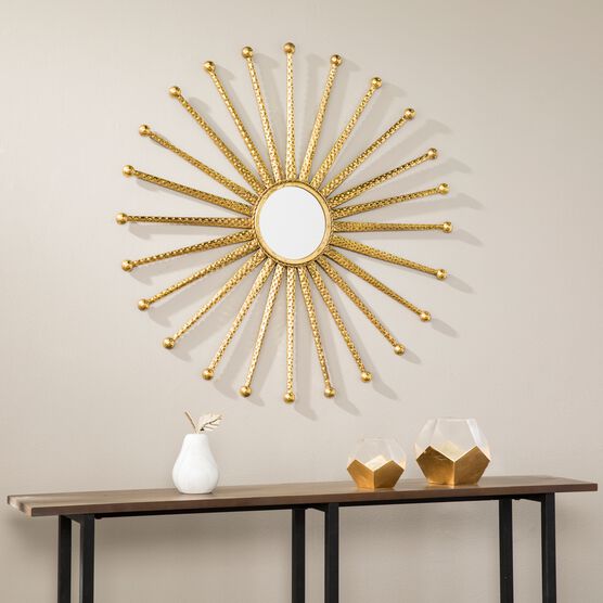 Mandi Gold Starburst Decorative Wall Mirror Wall Decor Brylane Home