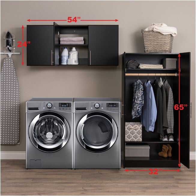 Black Elite 86 inches Storage set E - 2 pc, , alternate image number null