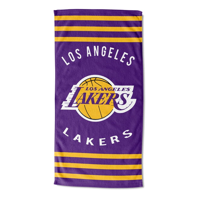 Lakers Stripes Beach Towel, MULTI, hi-res image number null