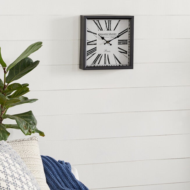 Black Industrial Metal Wall Clock, , alternate image number 8