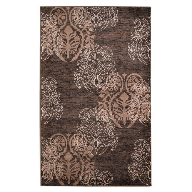 Milan Brown/Beige 2'X3' Area Rug, BROWN BEIGE, hi-res image number null