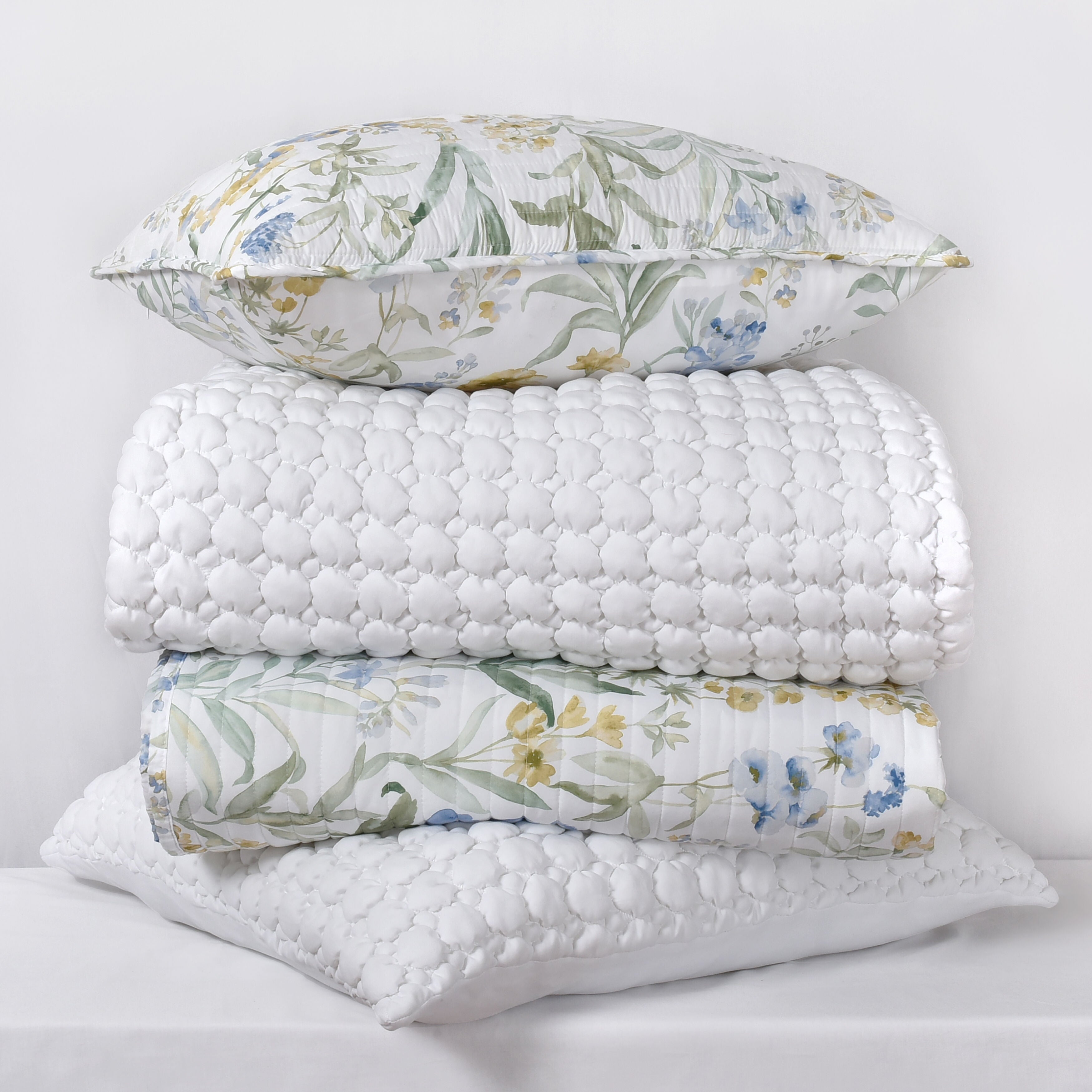 CLOUD PUFF FULL/QUEEN 3PC. QUILT SET, WHITE, alternate image number 2