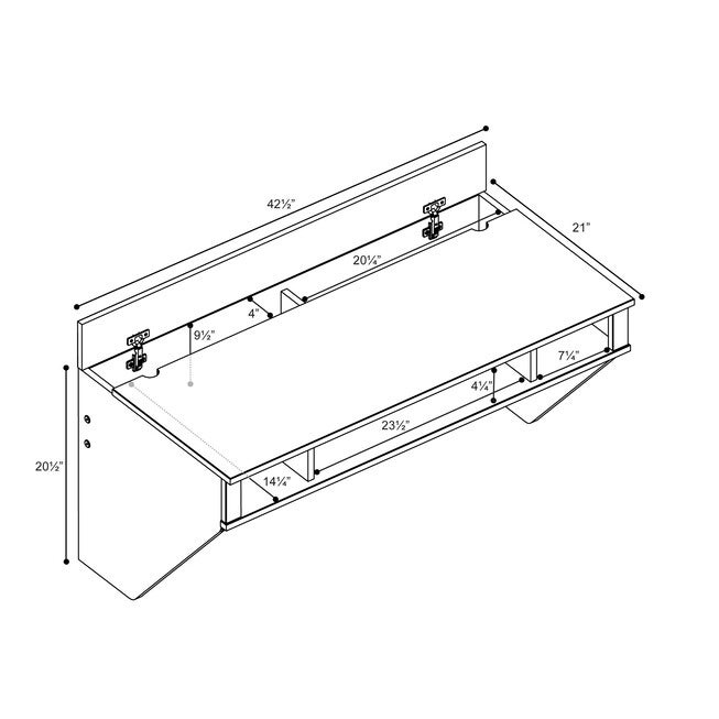 Designer Floating Desk, White, , on-hover image number null