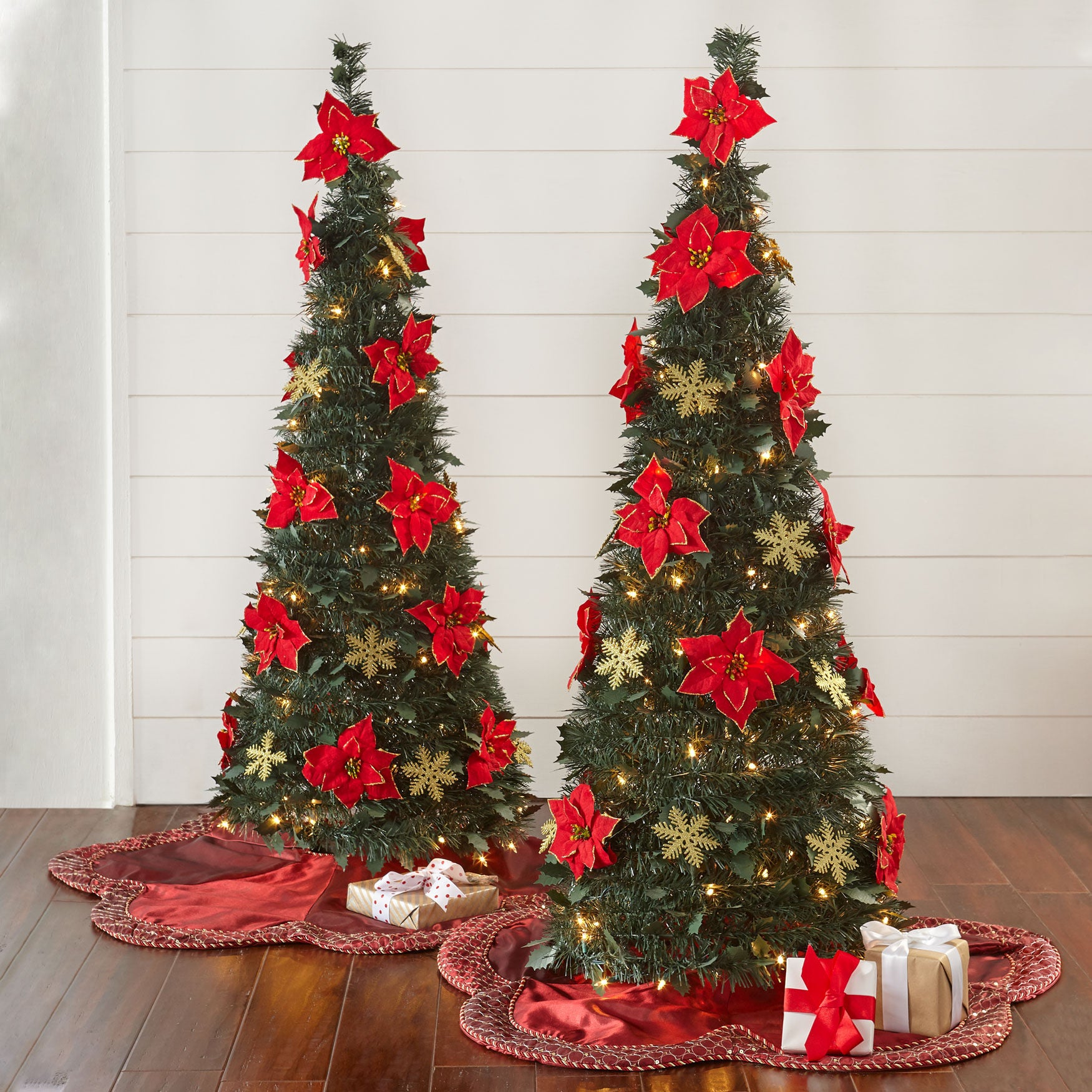 Fully Decorated Pre Lit 4 Pop Up Christmas Tree