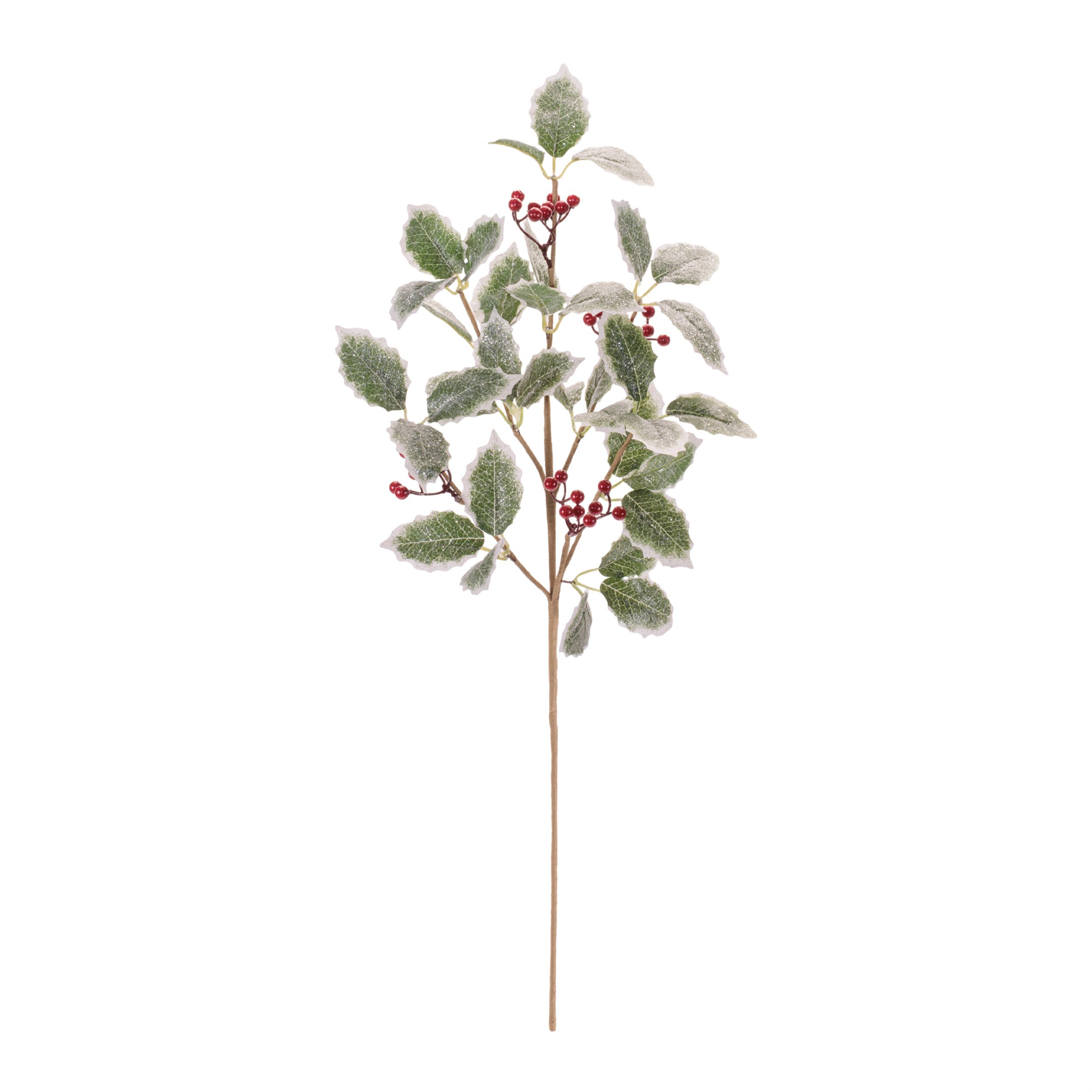 Holly Leaf and Berry Spray (Set of 2), GREEN RED, alternate image number 3