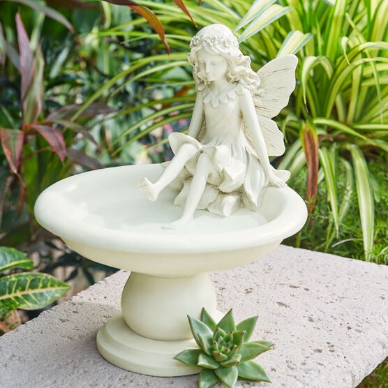 Fairy Birdbath, IVORY, hi-res image number null