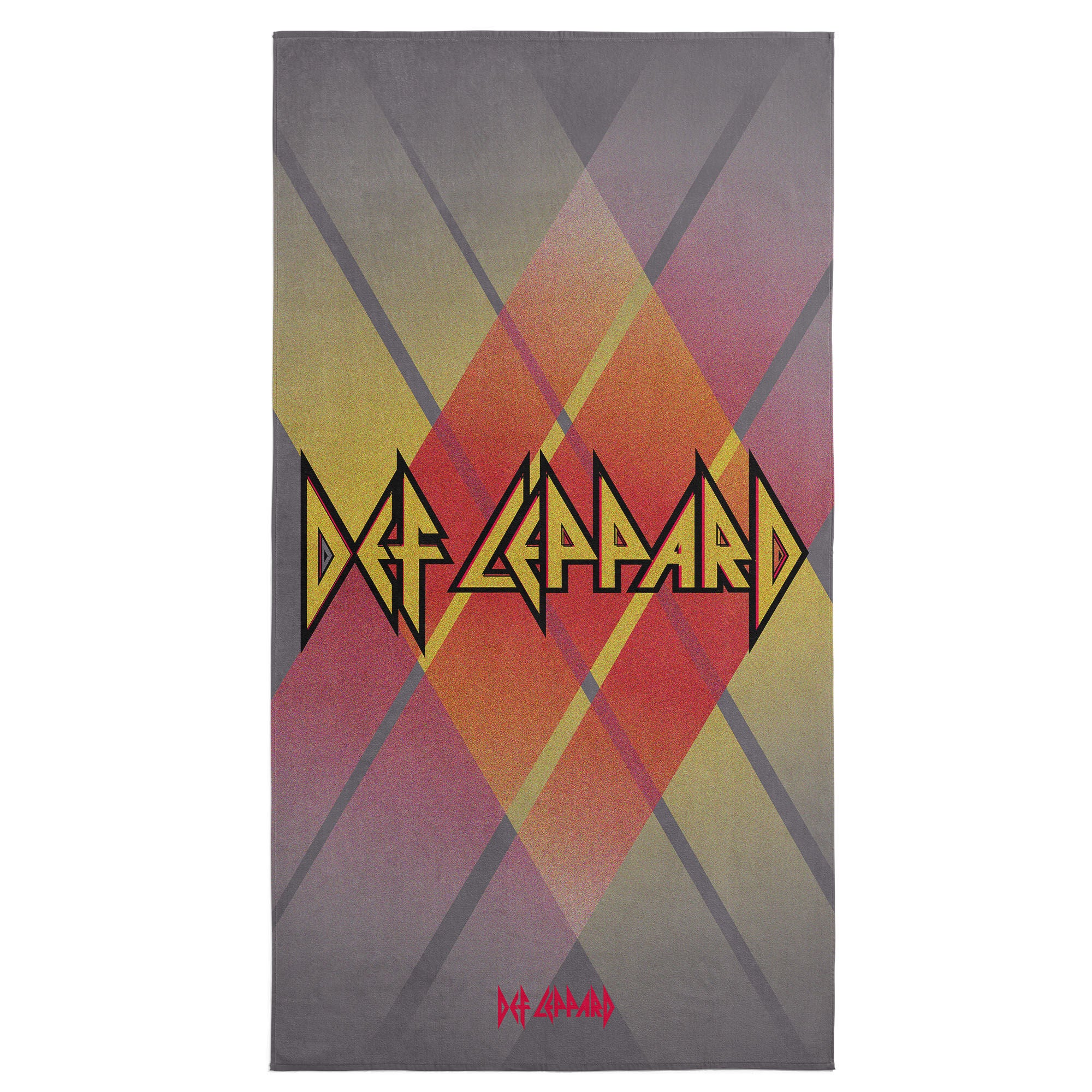 Def Leppard Diamond Fire Microfiber Beach Towel 30x60 inches, DEF LEPPARD, hi-res image number 0