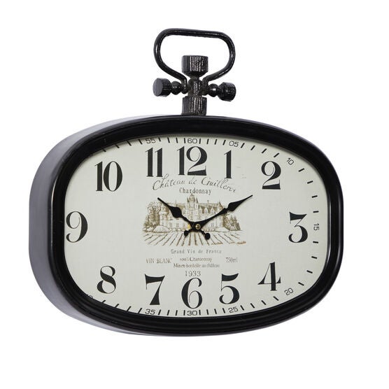 White Vintage Metal Wall Clock, , alternate image number null