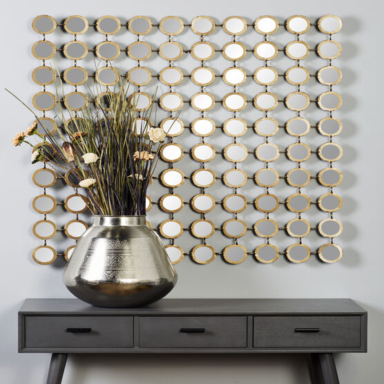 Gold Glam Metal Wall Mirror, , alternate image number null