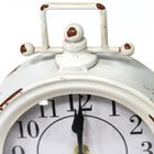 Dorothy Vintage White Metal Table Clock, , alternate image number null