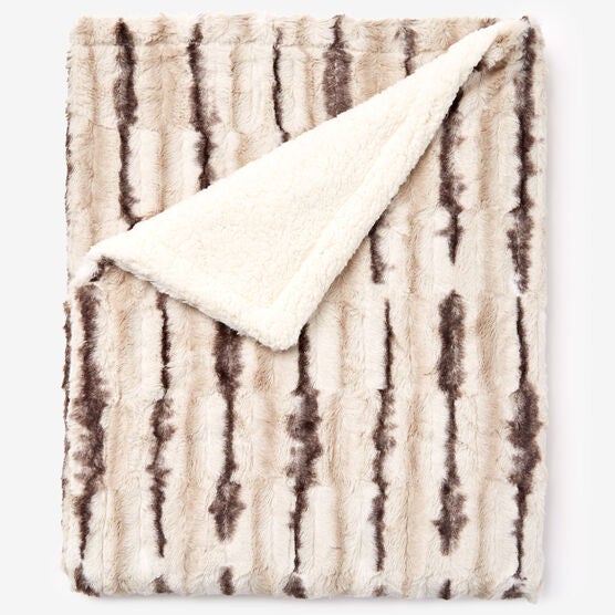 Faux Fur Animal Print Throw, Faux Fur Animal Print Throw,