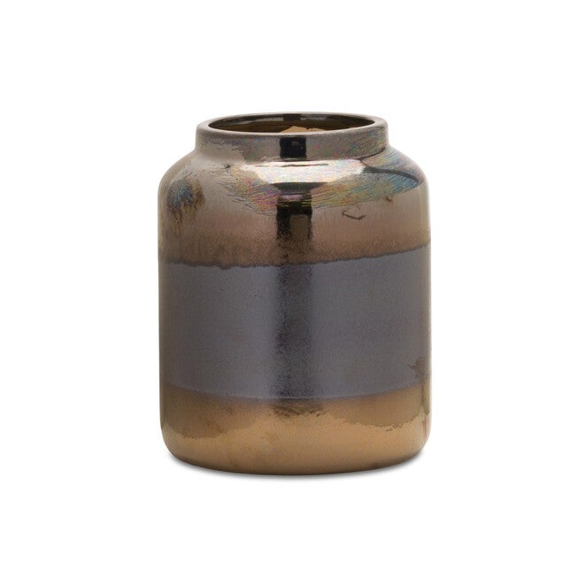 Vase 7.5 inchesH Terra Cotta, BLACK/BLUE, hi-res image number null