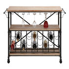 Natural Brown Industrial Metal Wine Storage, 31 x 48, CLEAR, hi-res image number null