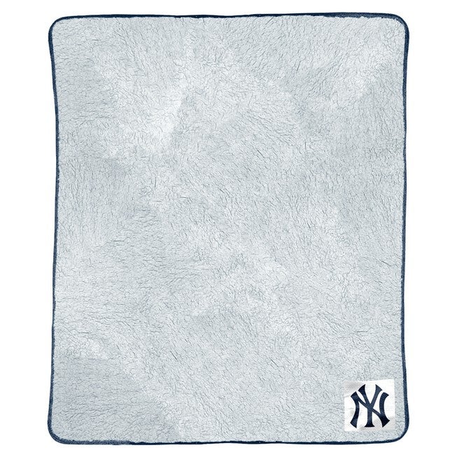 Yankees Patch Two Tone Sherpa Throw, MULTI, hi-res image number null