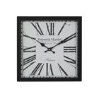 Black Industrial Metal Wall Clock, BLACK, hi-res image number null