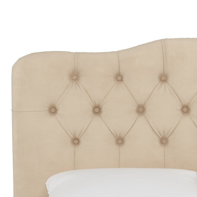 Velvet Tufted Bed, , alternate image number null
