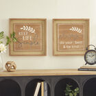 Set Of 2 Brown Wood Farmhouse Wall Decor, , alternate image number null