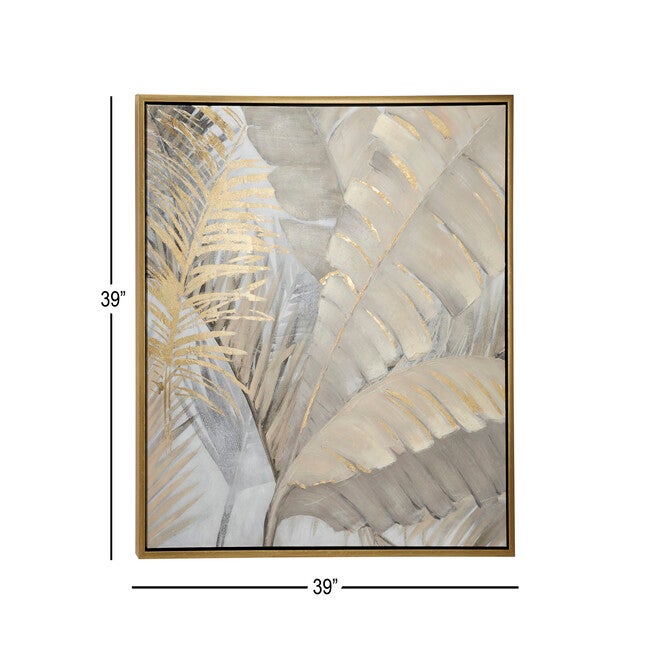 Cosmoliving By Cosmopolitan Brown Canvas Wall Art Framed Wall Art, , alternate image number null