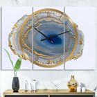 Golden Water Agate Large Fashion Multipanel Wall Clock, GOLD, hi-res image number null
