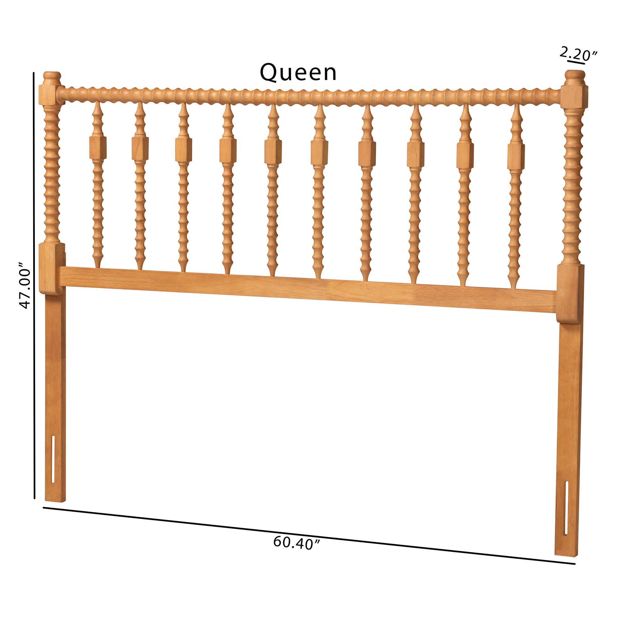 Juliette Turned Spindle Headboard, BROWN, alternate image number 6